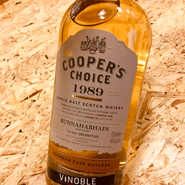 Bunnahabhain 1989 46% Singe Malt Whisky The Coopers Choice